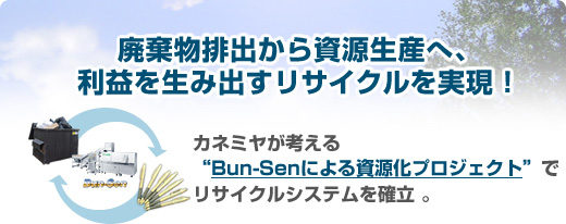 廃棄物排出から資源生産へ、利益を生み出すリサイクルを実現！